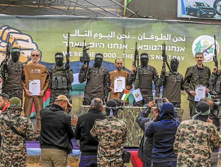 Liberación de los rehenes israelíes.