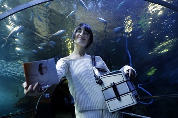 Donostiako Aquariumean aurkeztu zion prentsari ‘Amaineman’ Sünek. 