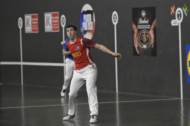 Aitor Aranguren, en su último partido con Altuna III.