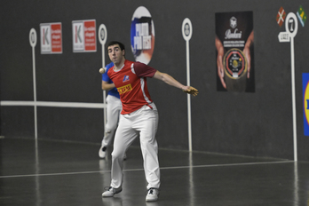 Aitor Aranguren, en su último partido con Altuna III.