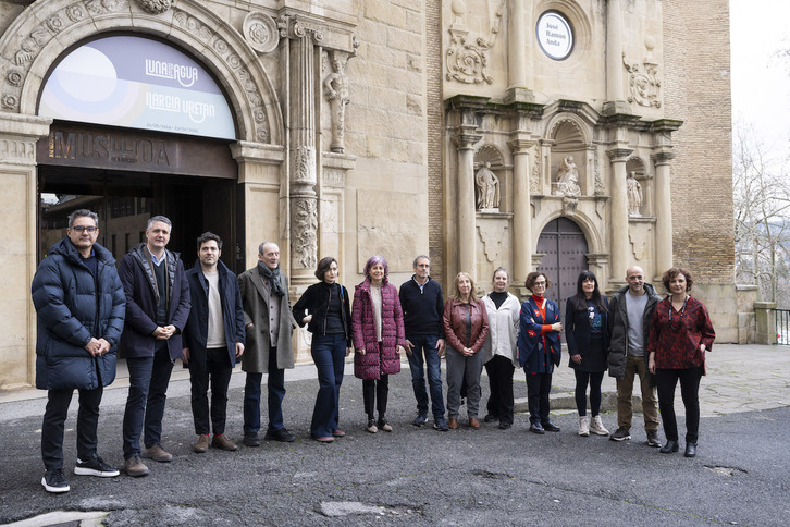 Presentación de las obras, este martes en el Museo de Navarra.