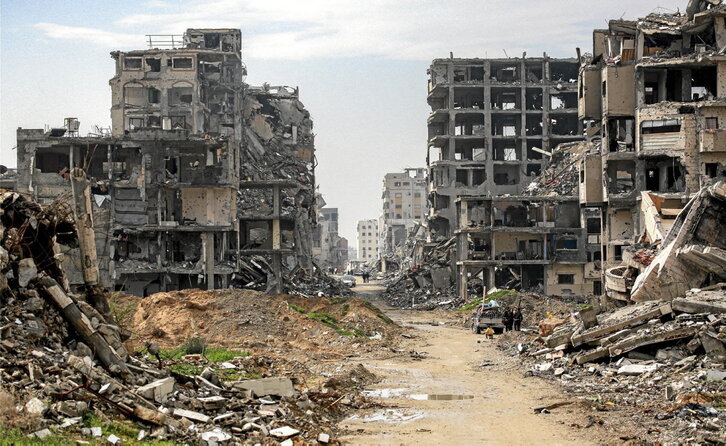 Edificios en ruinas en Beit Lahia, en el norte de Gaza.