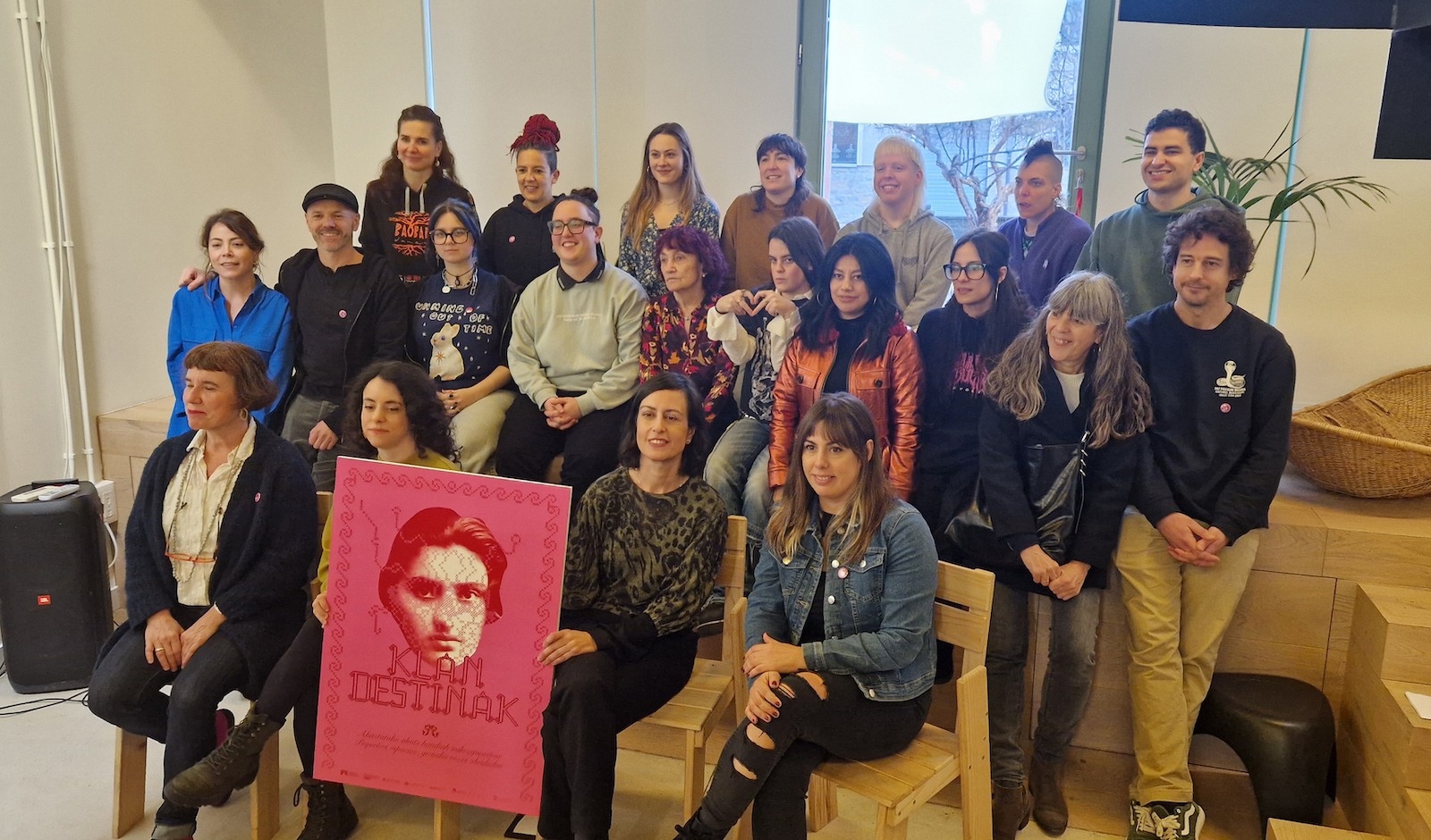 Los impulsores del ciclo y la red Mikroguneak, durante la presentación.