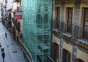 Obras de rehabilitación en un inmueble de Hernani.