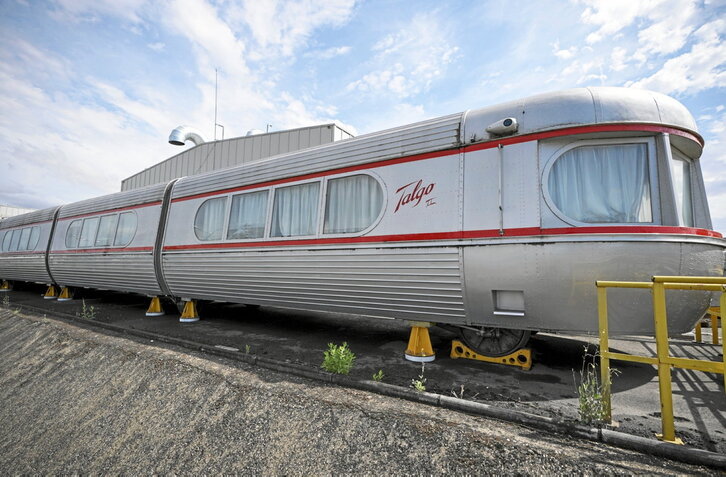 Un tren Talgo en la factoría que la empresa tiene en Ribabellosa, la principal, aunque la sede esté en Madrid.