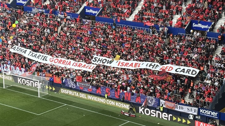 Así ha recibido El Sadar al Real Madrid.