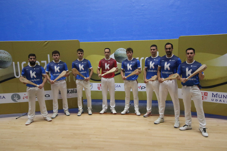 V. Urrezko Pala Pro Txapelketan parte hartuko duten zortzi palistak, astelehen honetan Mungian.