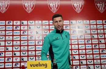 Óscar de Marcos ha comparecido este miércoles en Lezama.