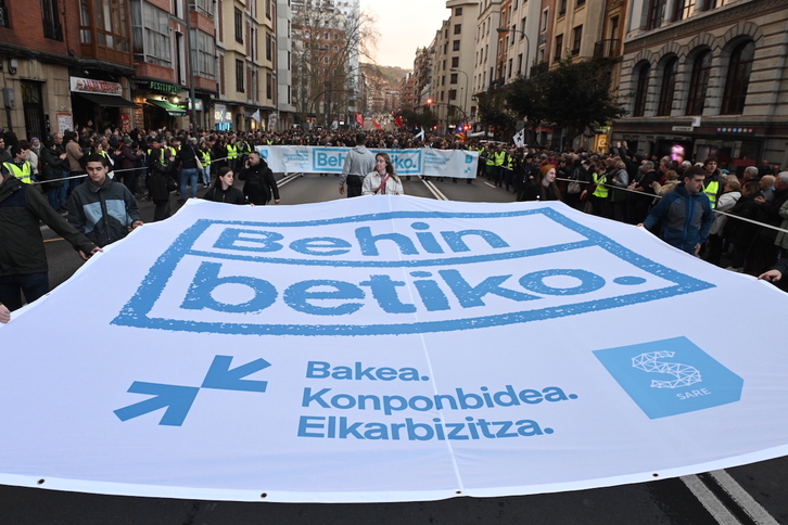 Manifestación en Bilbo el 11 de enero en defensa de los derechos de los presos.