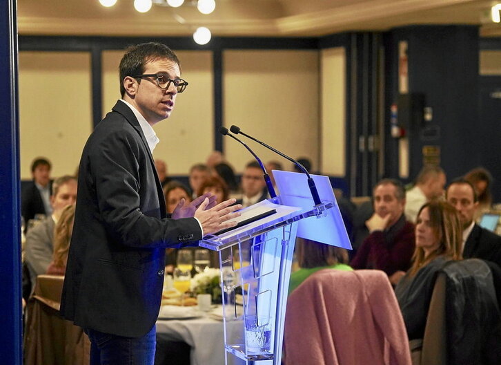 Pello Otxandiano, durante una intervención en el Forum Tribuna Euskadi.