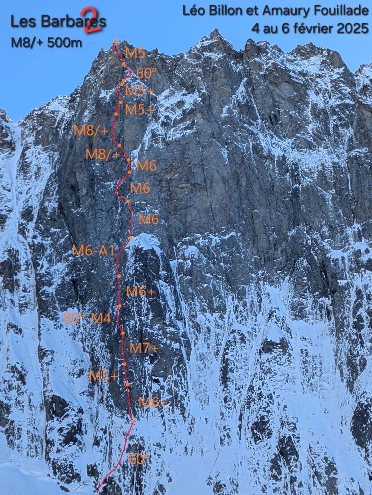 Alpinista frantziarrek Pre de Bar mendian sortutako bide berria. (Fouillade-BILLON)