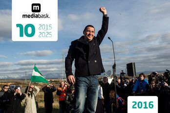 Arnaldo Otegi est sorti de la prison de Logroño le 1er mars 2016.