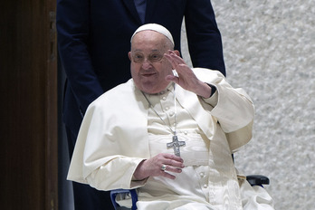 Bergoglio, en una de sus últimas comparecencias públicas.