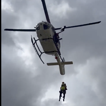 Imagen del rescata de la escaladora.