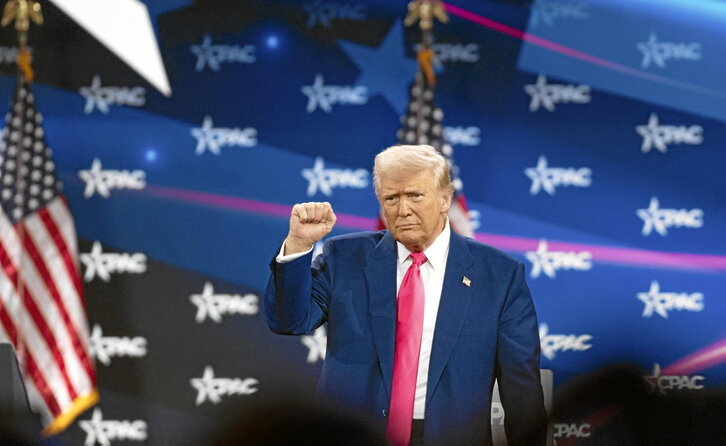 Donald Trump presidenteak CPAC goi-bilera (Ekintza Politiko Kontserbadorearen konferentzia) itxi zuen larunbatean.