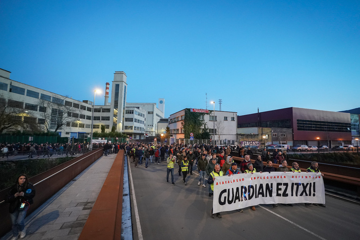 Manifestación que tuvo lugar el pasado 31 de enero en Laudio.