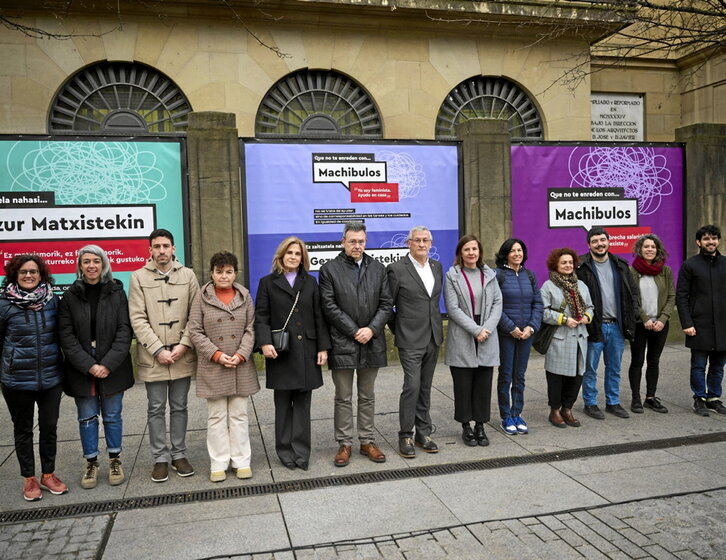 Presentación de la campaña del 8-M del Ejecutivo navarro.