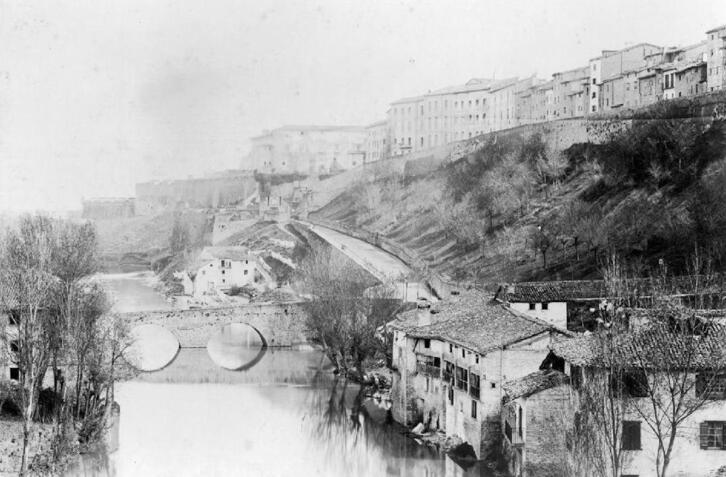 Vista del barrio de Curtidores de finales del siglo XIX.