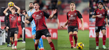 Hugo Rincón, Panichelli, Gorrotxategi e Iker Benito, de jabatos.