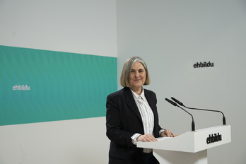 Nerea Kortajarena, EH Bilduko Programa idazkaria, gaur Donostian.