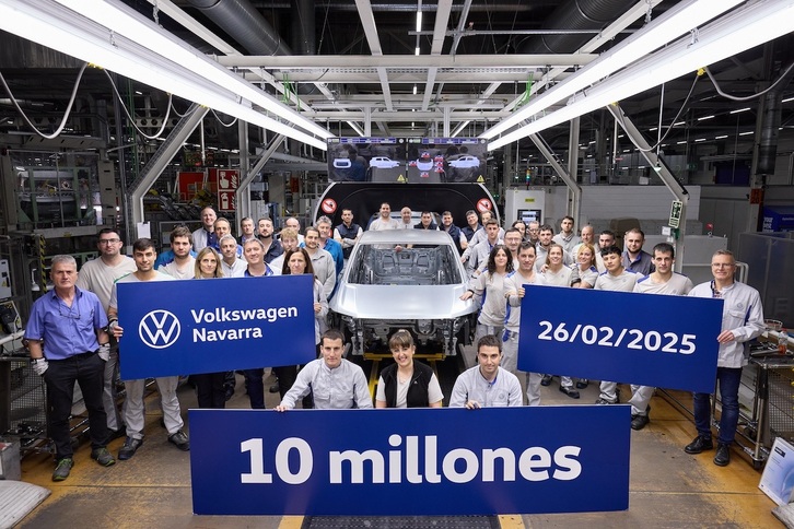 De Landaben ha salido este miércoles el coche número 10 millones de VW Navarra.