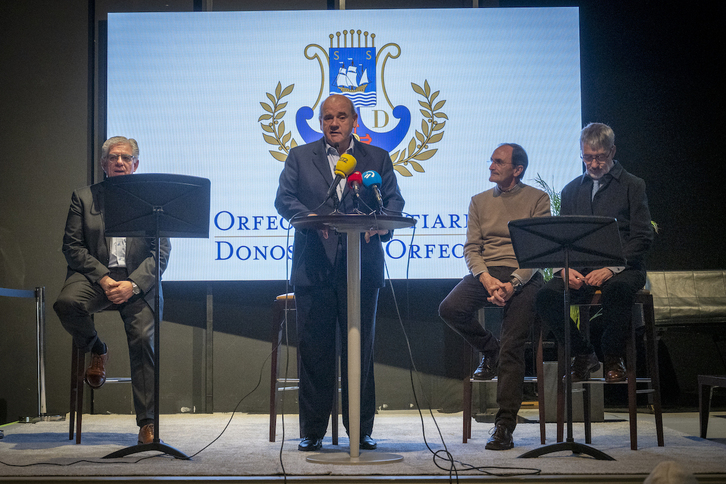 Donostiako Orfeoiak asteazken honetan aurkeztu ditu 2025erako bere asmoak.