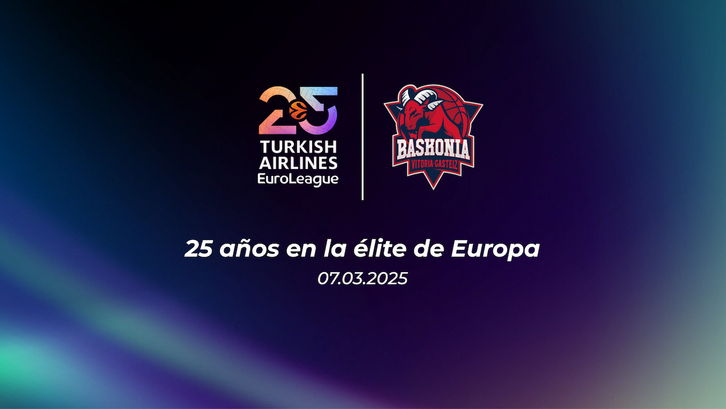 Saski Baskonia celebra sus «bodas de plata» en la Euroliga.