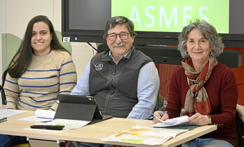 Amara Alaña Serrano, Alfonso Uria y Mari Luz Pérez Barrientos, personas afectadas por el Síndrome de Ménière.