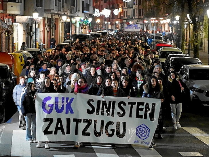 Gernikan 2023ko abenduan egindako manifestazioa.