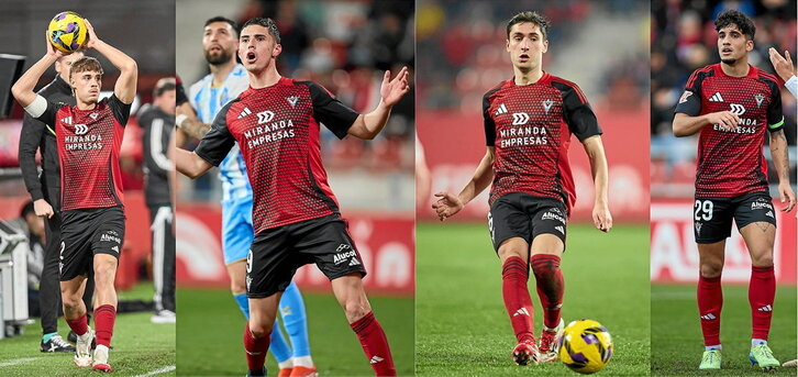 Hugo Rincón, Panichelli, Gorrotxategi e Iker Benito, de jabatos.