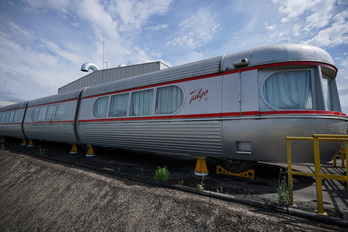 Una unida del histórico Talgo II, en la factoría de Ribabellosa.