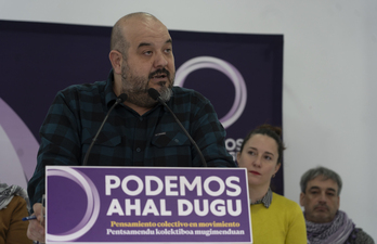 Richar Vaquero, coordinador general de Podemos en la CAV, en una imagen de archivo.