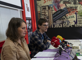 Diaz de Argote, elkarteak emandako prentsaurreko batean.