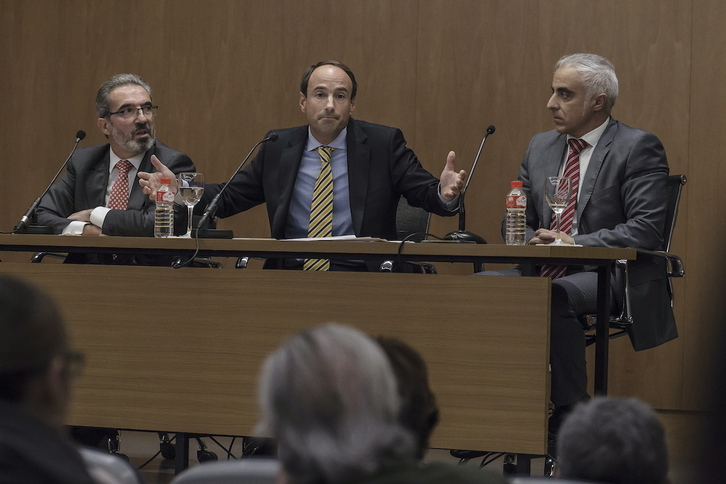 Responsables del colegio Gaztelueta, en 2018, cuando valoraron la sentencia de la justicia ordinaria.