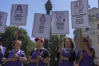 Imagen de archivo de una protestas de empleadas del hogar.