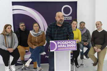 El coordinador general de Podemos en Euskadi, Richar Vaquero., 