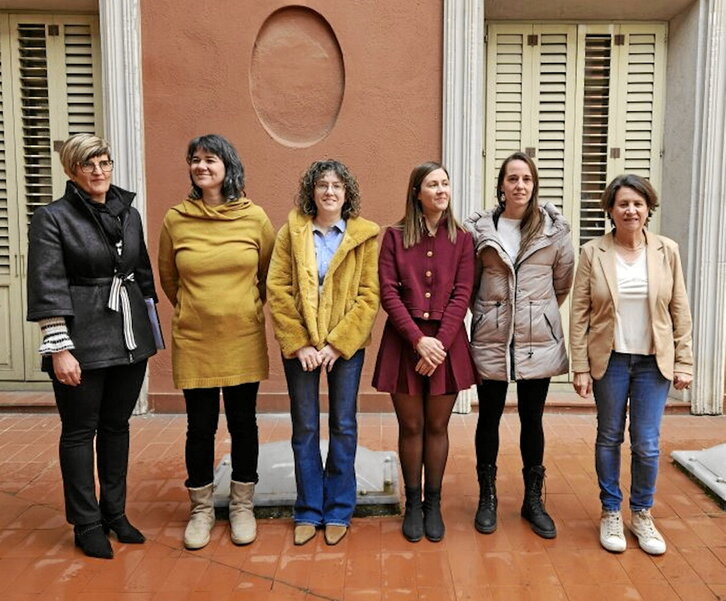 Mujeres de la Economía Social en Nafarroa participantes en el acto.