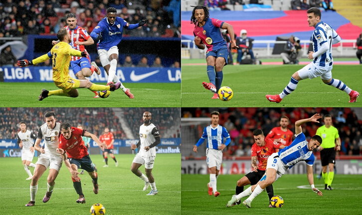 Imágenes de la última jornada de los equipos vascos, de los cuales hasta tres podrían pelear por Europa.