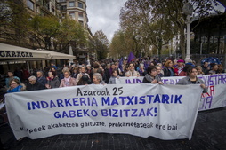 Indarkeria matxistaren aurkako mobilizazioa, artxiboko irudian.