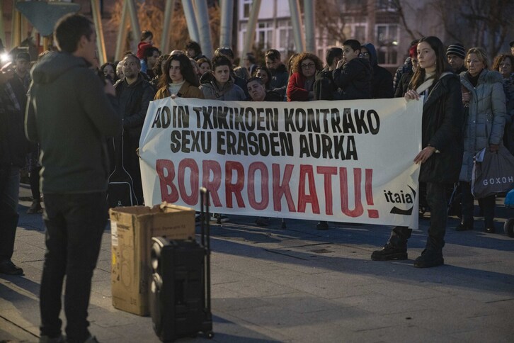 Concentración contra los abusos a menores, en este caso en Getxo.