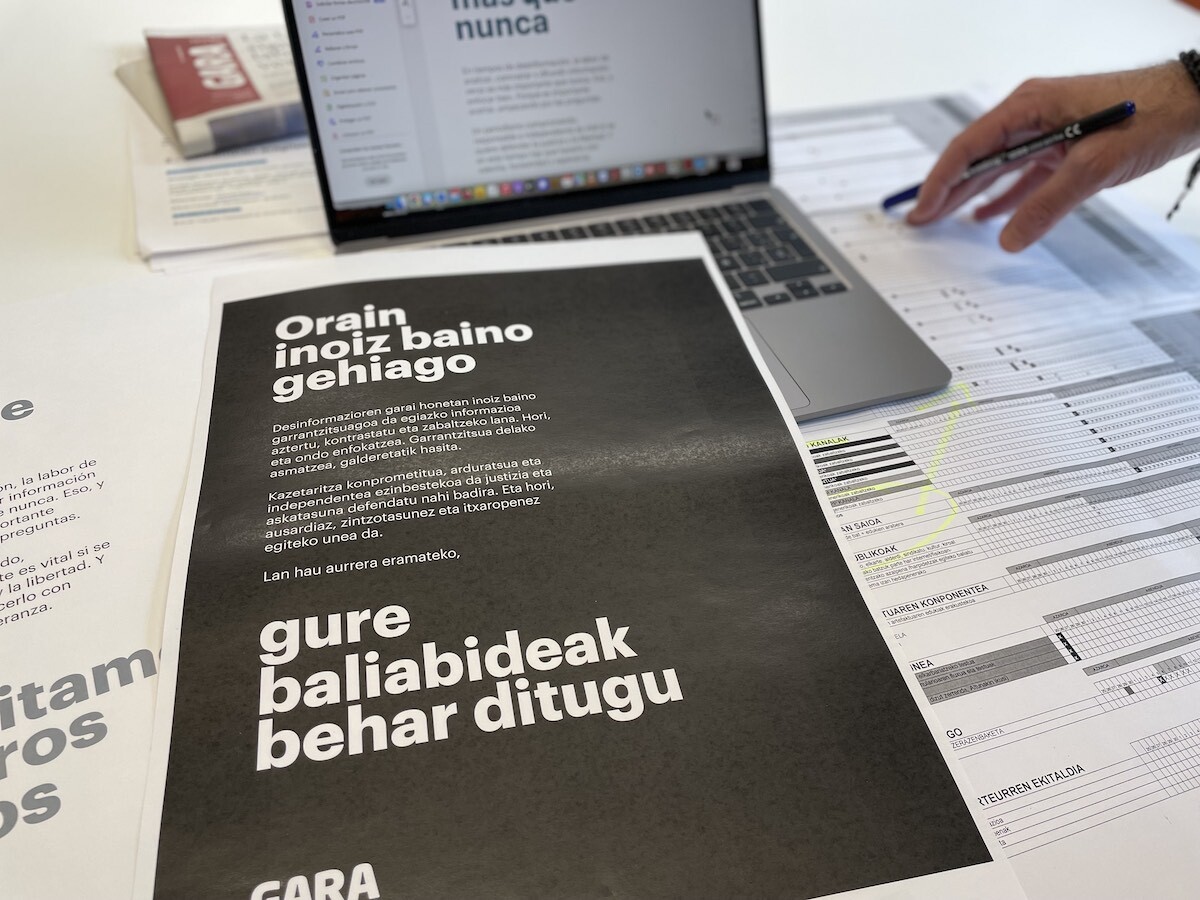 Soportes de la campaña de GARA y NAIZ de cara a la oleada de CIES del pasado mes de marzo. (NAIZ)