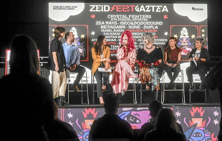 Albina Stardust eta Divina Comedia gerturatu ziren, atzo, Bilbon egin zen aurkezpenera.