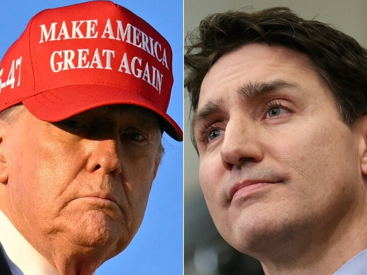 El presidente de Estados Unidos y el canadiense, en este montaje.