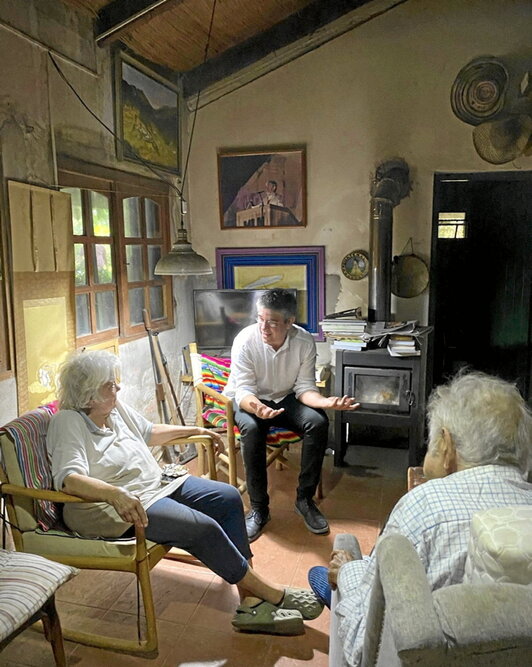 Elejabarrieta, con Topolansky y Mujica.