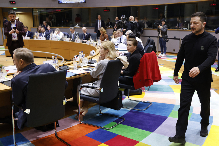 El presidente ucraniano, Volodimir Zelenski, en la cumbre europea de Bruselas.