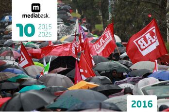 Dans le cortège bayonnais contre la loi Travail, en mars 2016.