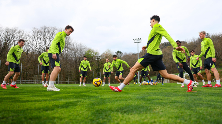 La Real ha entrenado este sábado en sus instalaciones de Zubieta.