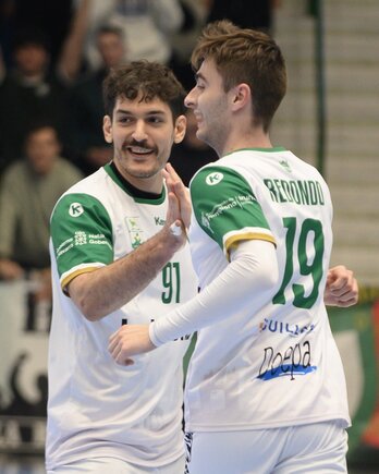 Alegría en las filas del Anaitasuna tras sumar una victoria que da oxígeno al conjunto navarro.