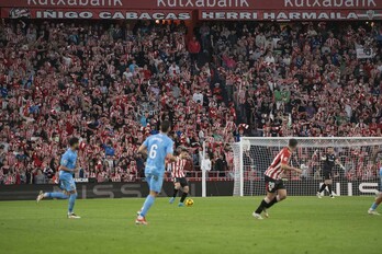 Iñigo Cabacas Herri Harmaila, en el partido de este domingo ante el Mallorca.