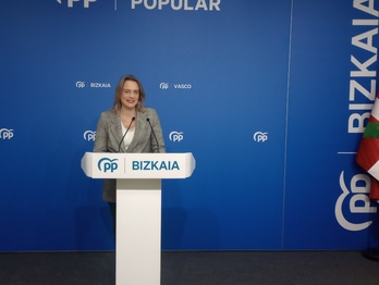 La presidenta del PP de Bizkaia, Raquel González, presentó sus enmiendas fiscales.